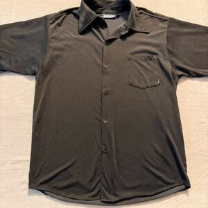 Billabong Surf Skate Button Up Shirt Mens M Black Cotton Casual USA Streetware